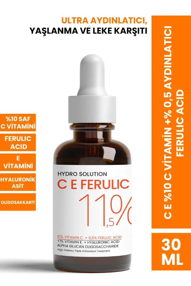 PROCSIN HYDRO SOLUTION C E %10 C VİTAMİN + % 0,5 Aydınlatıcı FERULIC ACID 30 ML - 1