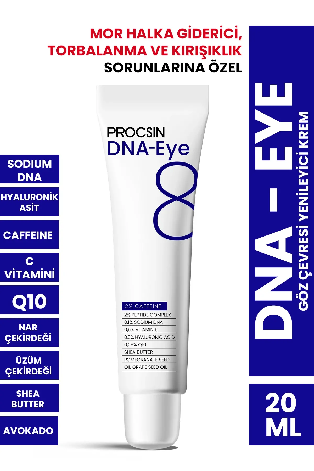 Procsın Hydro Solutıon Dna Eye Kırışıklık Ve Mor Halkalara Karşı Göz Çevresi Yenileyici Krem 20 Ml