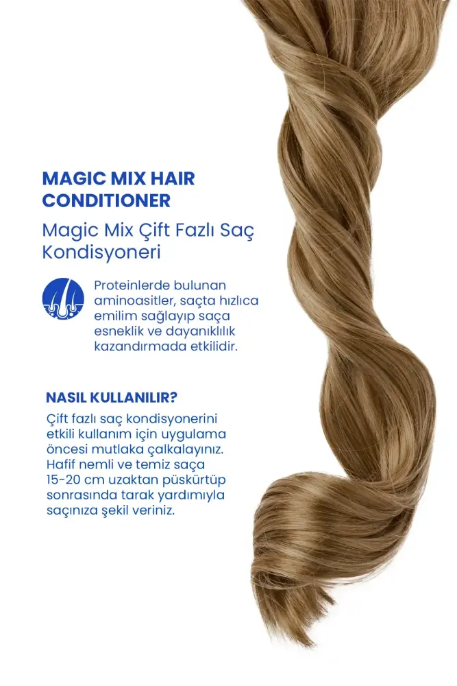 PROCSIN Magic Mix Kırılma Önleyici + Elektriklenme Karşıtı 2 Fazlı Saç Kondisyoneri 150ML - 4