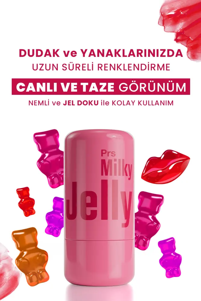 PROCSIN Milky Jelly Doğal Görünüm Dudak ve Yanak Renklendirici Allık Kırmızı (Red) 5 GR - 2