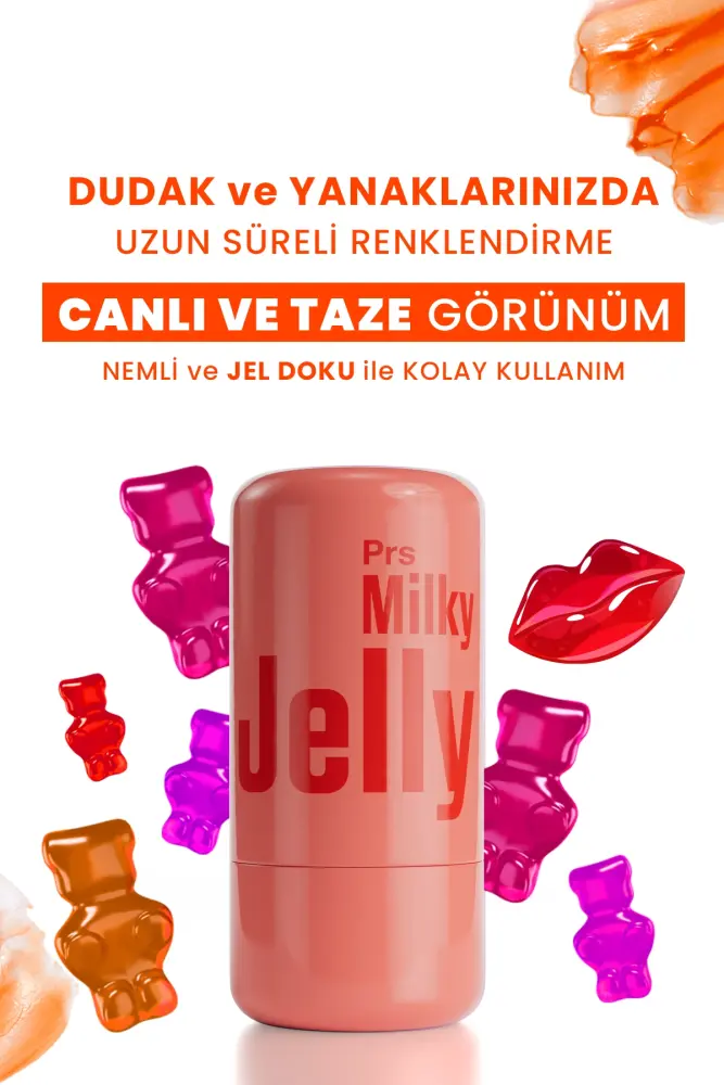 PROCSIN Milky Jelly Doğal Görünüm Dudak ve Yanak Renklendirici Allık Mercan (Coral) 5 GR - 2