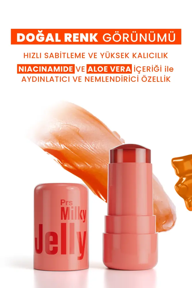 PROCSIN Milky Jelly Doğal Görünüm Dudak ve Yanak Renklendirici Allık Mercan (Coral) 5 GR - 3