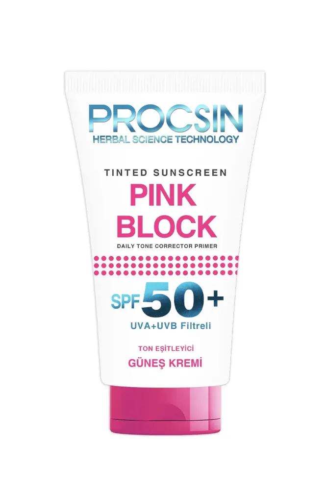 PROCSIN Pink Block Aydınlatıcı ve Ton Eşitleyici SPF50+ Güneş Kremi 50 ML - 7