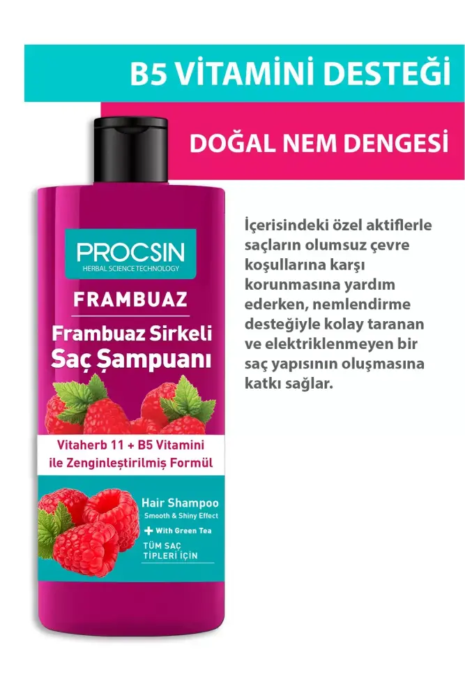 PROCSIN Raspberry Vinegar Shampoo 300 ML - 5