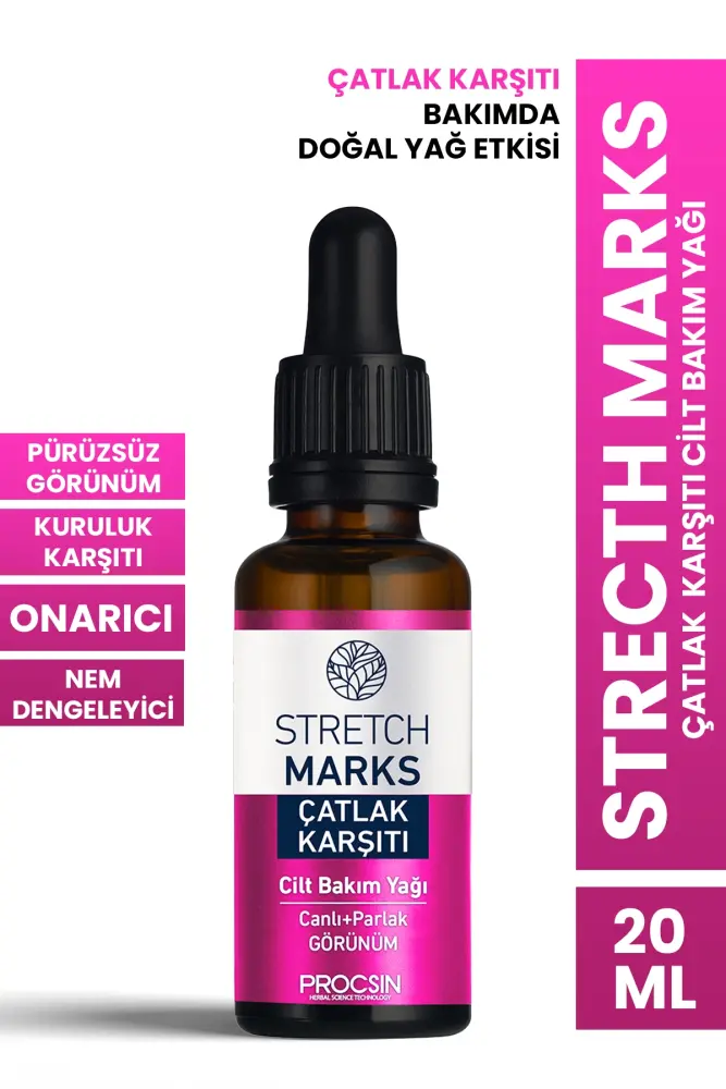PROCSIN Strecth Marks Çatlak Karşıtı Cilt Bakım Yağı 20 ML - 1