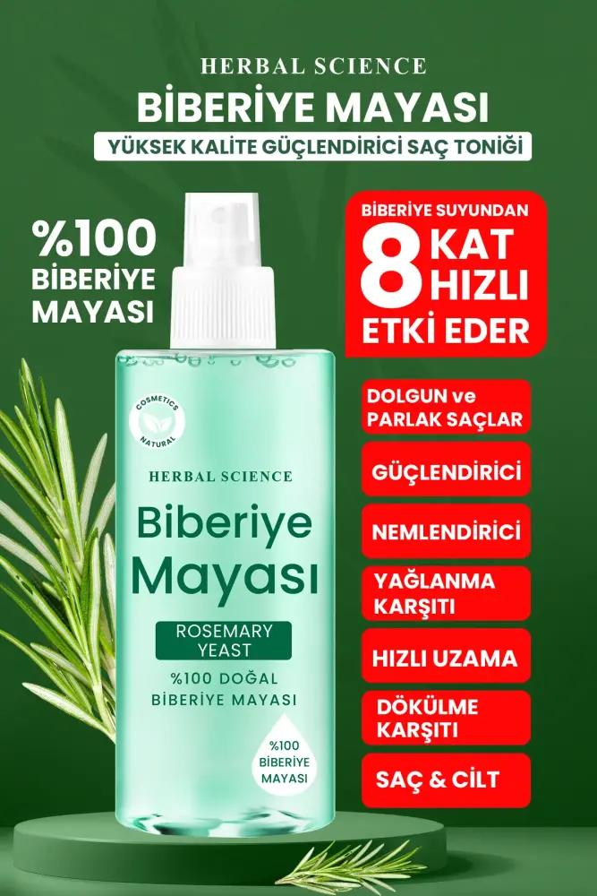 PROCSIN Biberiye Mayası(Suyu+Yağı) Yüksek Kalite Güçlendirici Saç Toniği Doğal ve Saf 200 ML - 1