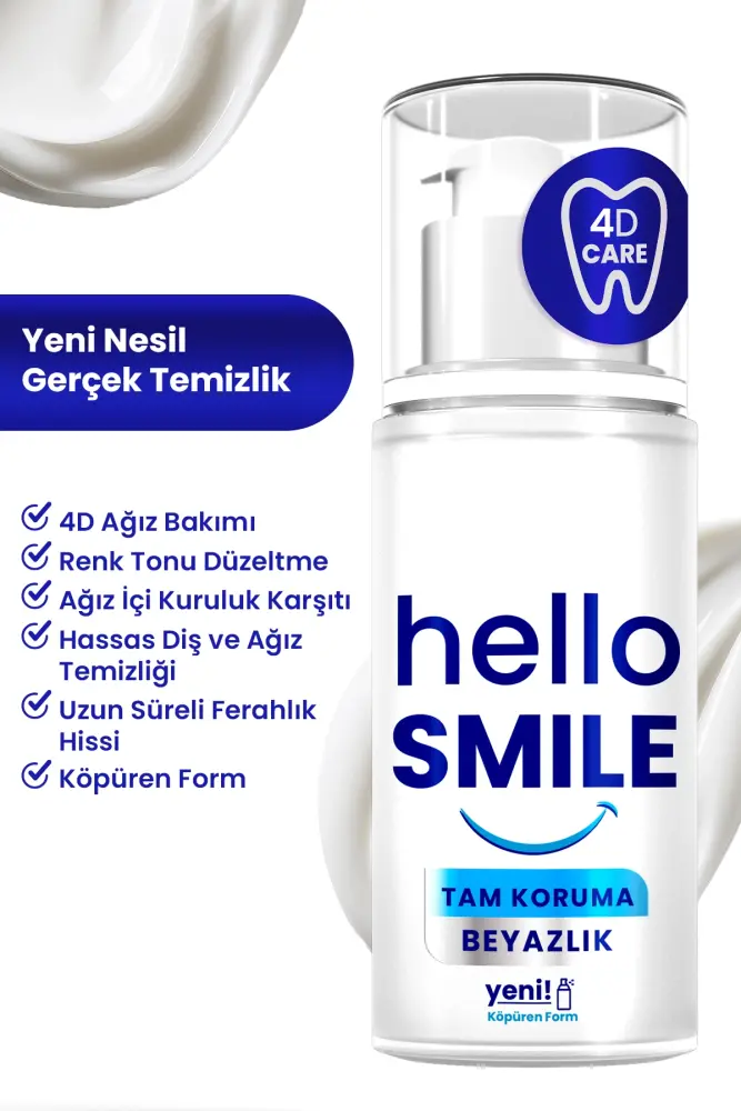 HELLO SMILE Tam Koruma 4D Beyazlatıcı Diş Macunu 50 ML - 2